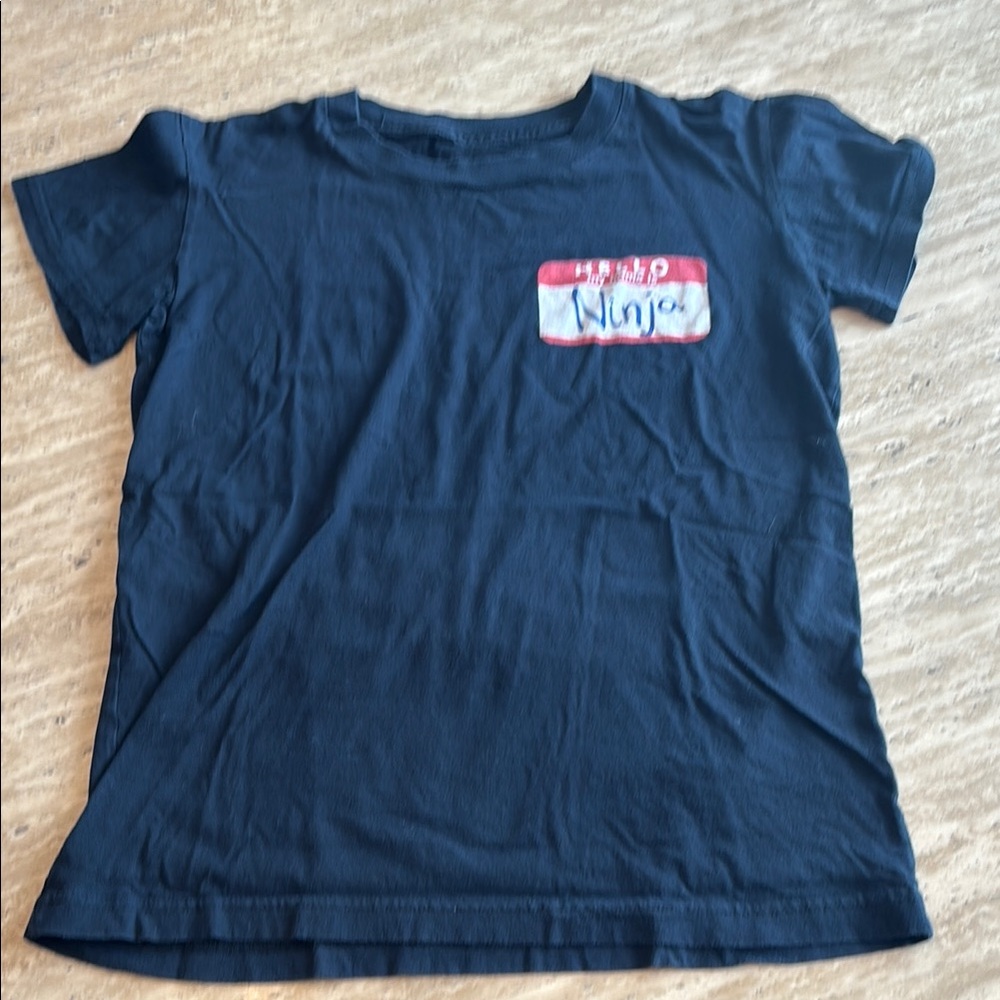 Black Ninja T-Shirt. Juniors size large